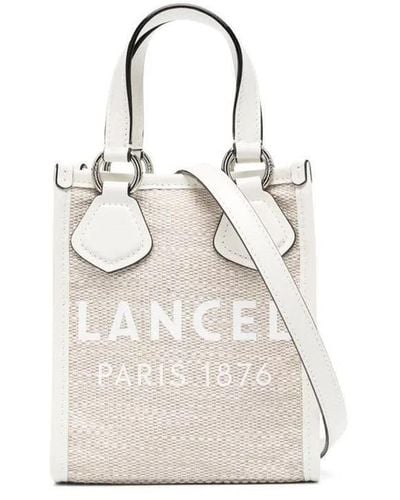 Lancel Mini Vertical Tote Bags - White