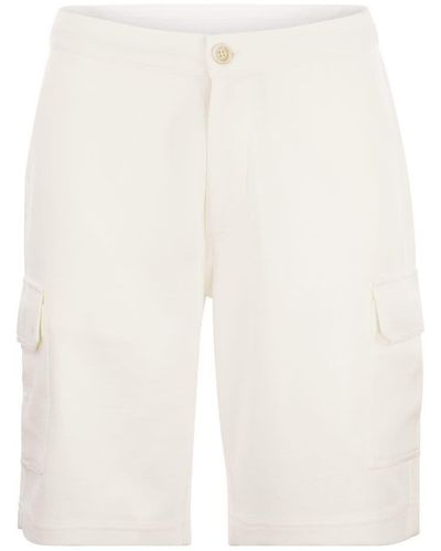 Brunello Cucinelli Bermuda Pants - White