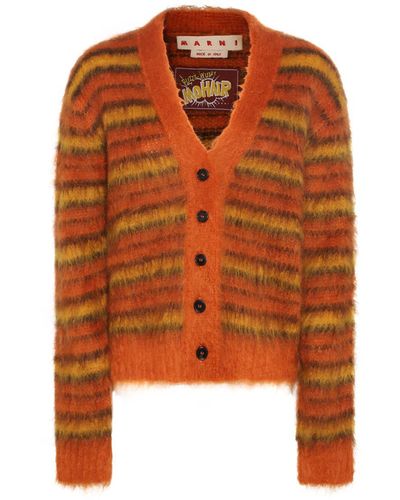 Marni Burnt Orange Mohair Blend Knitwear