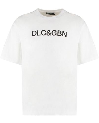 Dolce & Gabbana Cotton Crew-Neck T-Shirt - White