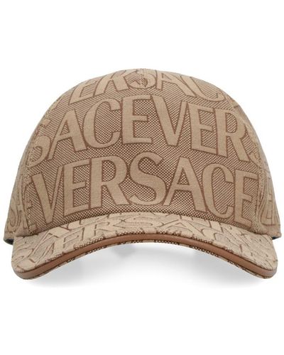 Versace Leather Lined Hats - Brown