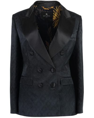 Etro Double-breasted Jacket - Black