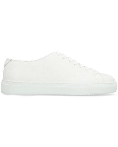 Doucal's Leather Low-Top Sneakers - White
