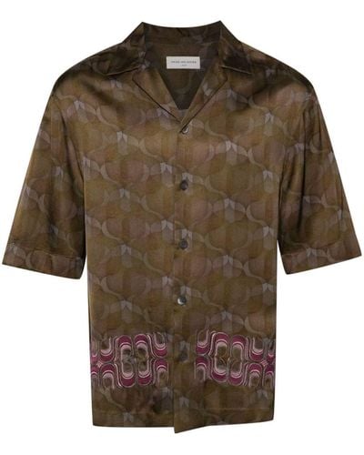 Dries Van Noten Cassi Embroidered Shirt - Brown