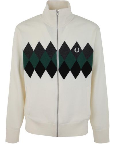 Fred Perry Knit Cardigan Wool - White