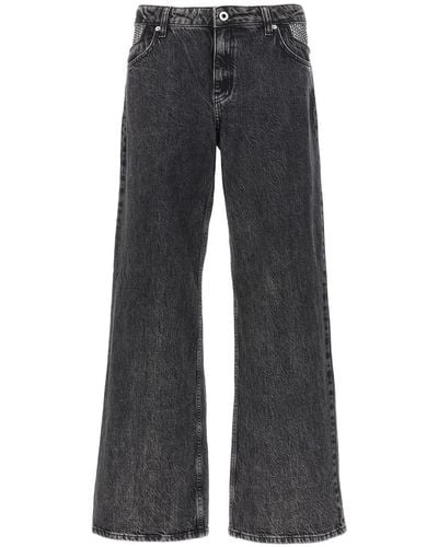 Karl Lagerfeld Rhinestone Detail Jeans - Blue