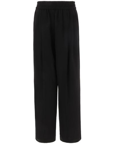 Brunello Cucinelli Wide Pants With Elasticated Waist - Black