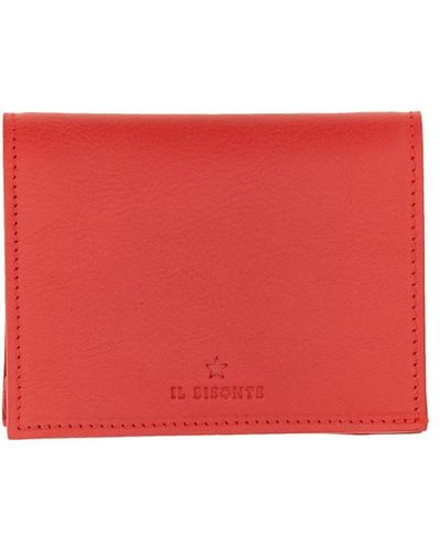 Il Bisonte Small Leather Wallet - Red