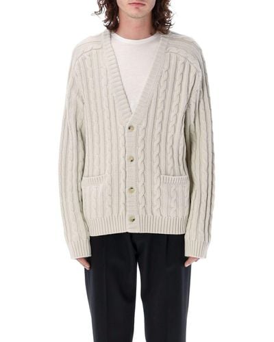 Helmut Lang Cable Knit Cardigan - White