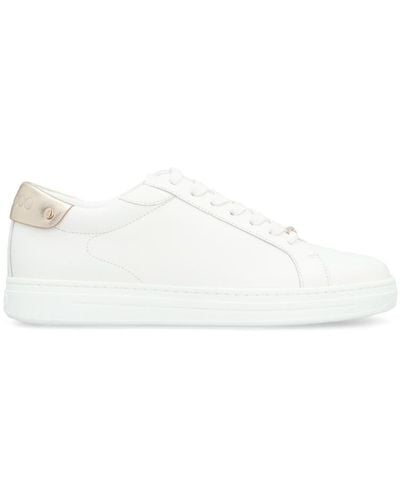 Jimmy Choo Rome/f Leather Trainers - Women's - Calf Leather/nappa Leather/rubber - White