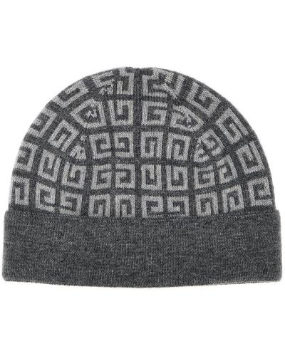 Givenchy Logo Beanie Hats - Gray