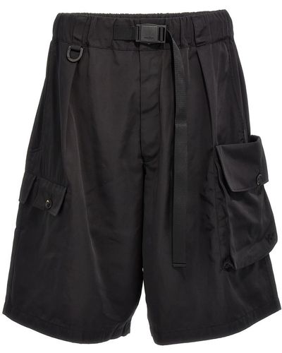Y-3 'Nyl Twill' Bermuda Shorts - Black