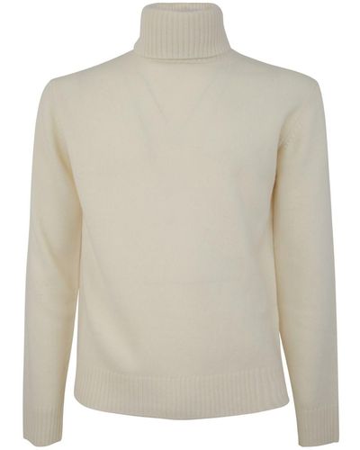 Roberto Collina Long Sleeves Turtle Neck Sweater Clothing - Natural