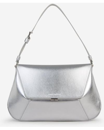 AMINA MUADDI Metallic Shoulder Bag - White