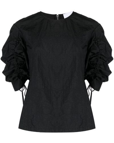 Erika Cavallini Semi Couture Cotton Blouse - Black