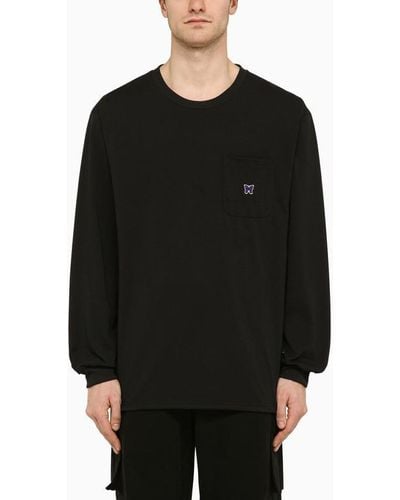 Needles Crew-Neck Sweatshirt With Embroidery - Black