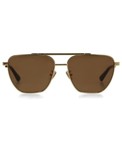 Bottega Veneta Aviatore Classic Sunglasses - Metallic