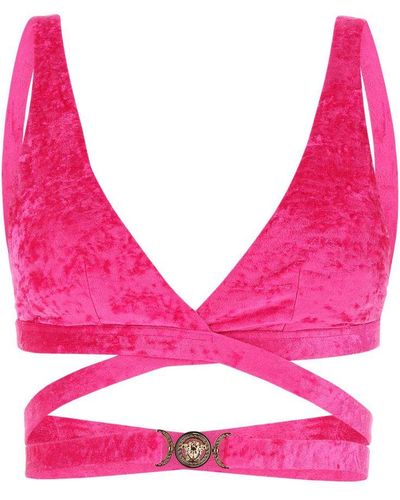 Versace Triangle Bikini Top - Pink