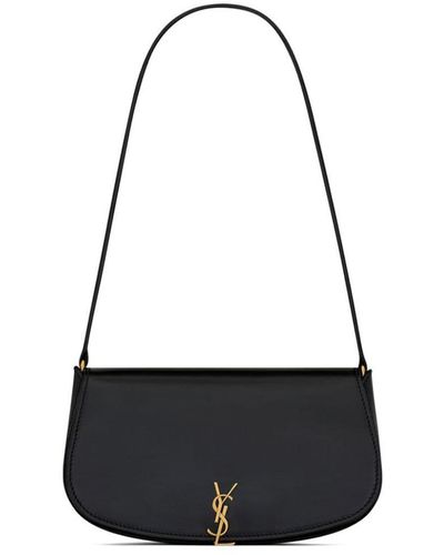 Saint Laurent Mini Leather Voltaire Shoulder Bag - Black