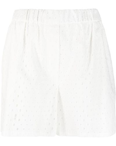 KENZO Sangallo Cotton Shorts - White