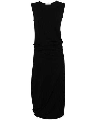 Lemaire Cotton Twisted Dress - Black