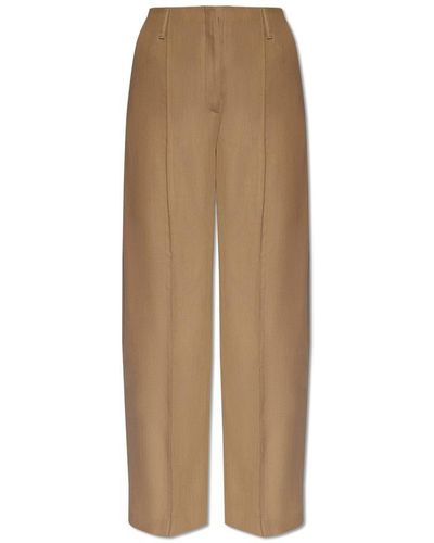 Acne Studios Pleat-Front Trousers - Natural