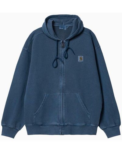 Carhartt Nelson Hooded And Zipped Sweatshirt - Blue