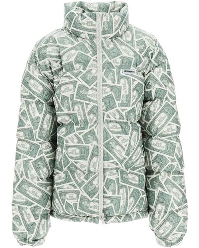 Vetements 'million Dollar' Puffer Jacket - Green