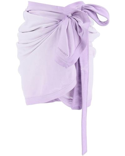 Y. Project Y Project Twisted Jersey Mini Skirt - Purple