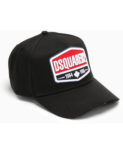 DSquared² Baseball Cap With Logo Patch - Black