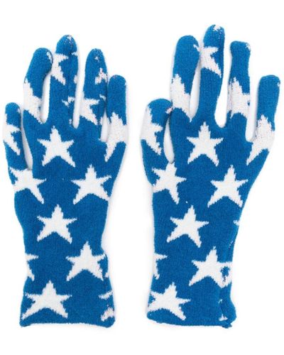 ERL Stars Gloves Knit Accessories - Blue