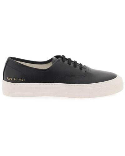 Common Projects Hammered Leather Sneakers - Black