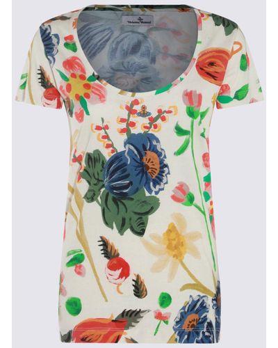 Vivienne Westwood Cream Multicolor Cotton T-shirt - Gray
