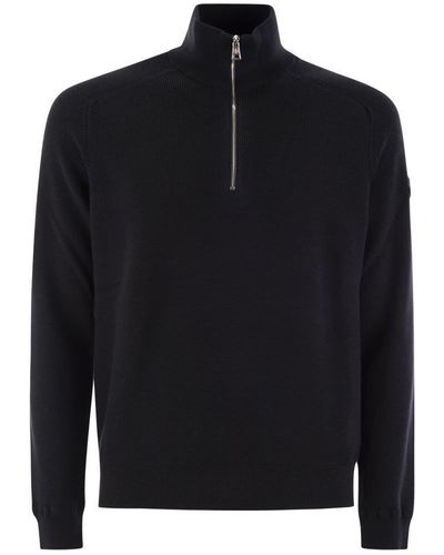Moncler Cotton And Cashmere Sweater - Black