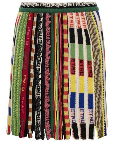 Etro Jacquard Knit Skirt - Multicolour