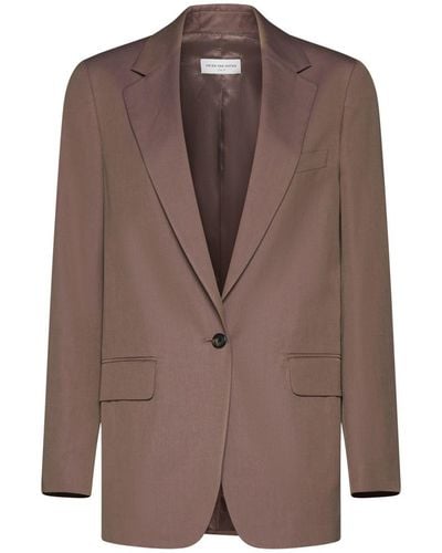 Dries Van Noten Jackets - Brown