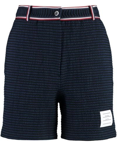 Thom Browne Knitted Shorts - Blue