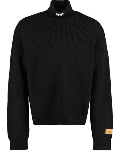 Heron Preston Wool Turtleneck Sweater - Black