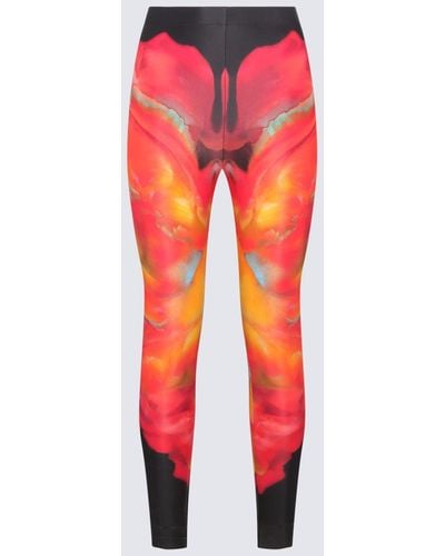 Alexander McQueen Multicolor Leggins - Red