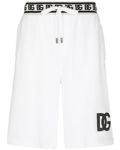 Dolce & Gabbana Bermuda Shorts With Logo - White