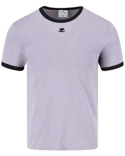 Courreges Contraste T-Shirt - Purple