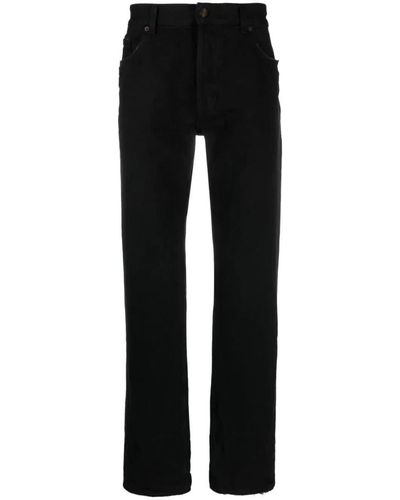 Saint Laurent Straight-leg Cotton Jeans - Black