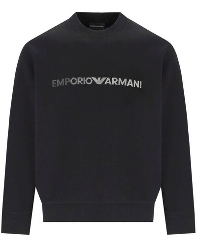 Emporio Armani Drawing Sweatshirt - Black