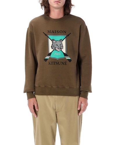 Maison Kitsuné College Fox Comfort Sweatshirt - Brown