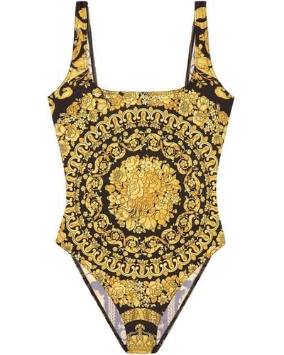 Versace Costume Intero Con Stampa Barocco - Metallic