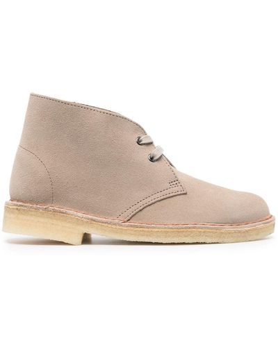 Clarks Desert Boot Leather Ankle Boots - Natural