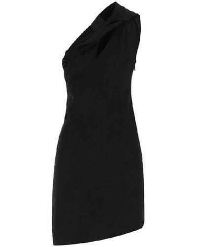 Givenchy Asymmetric Mini Dress - Black