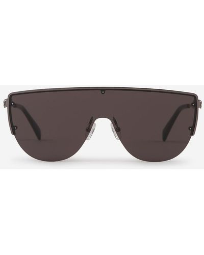 Alexander McQueen Mask Style Sunglasses - Grey
