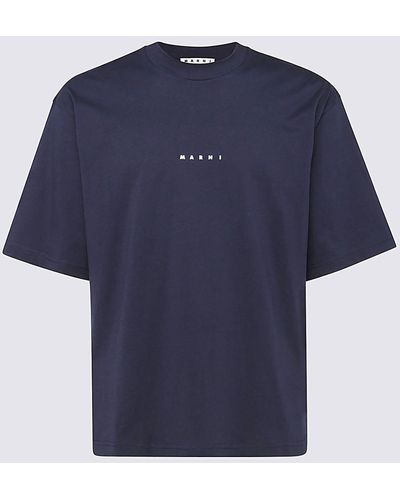 Marni Dark And Cotton T-Shirt - Blue