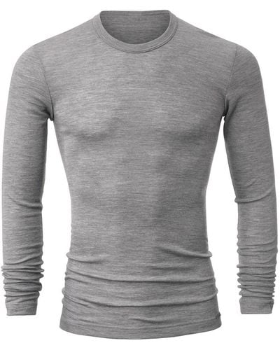 CALIDA Long Sleeve T-Shirt - Gray